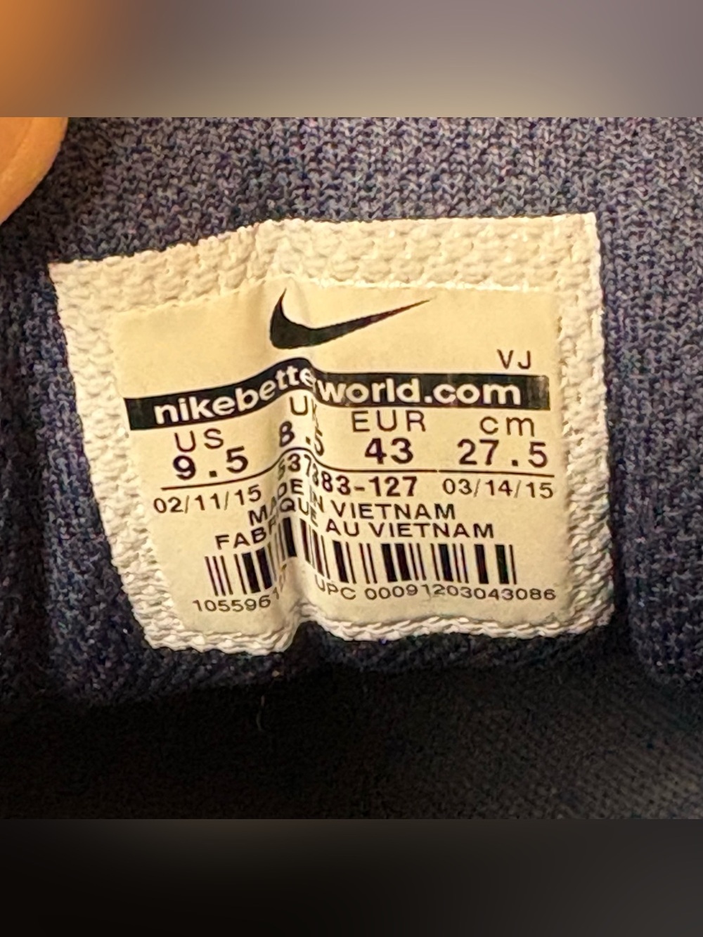 Nike Air Max 1 Essential USA Olympics White Metallic Gold Mid Navy Size 9.5 - Picture 9 of 9